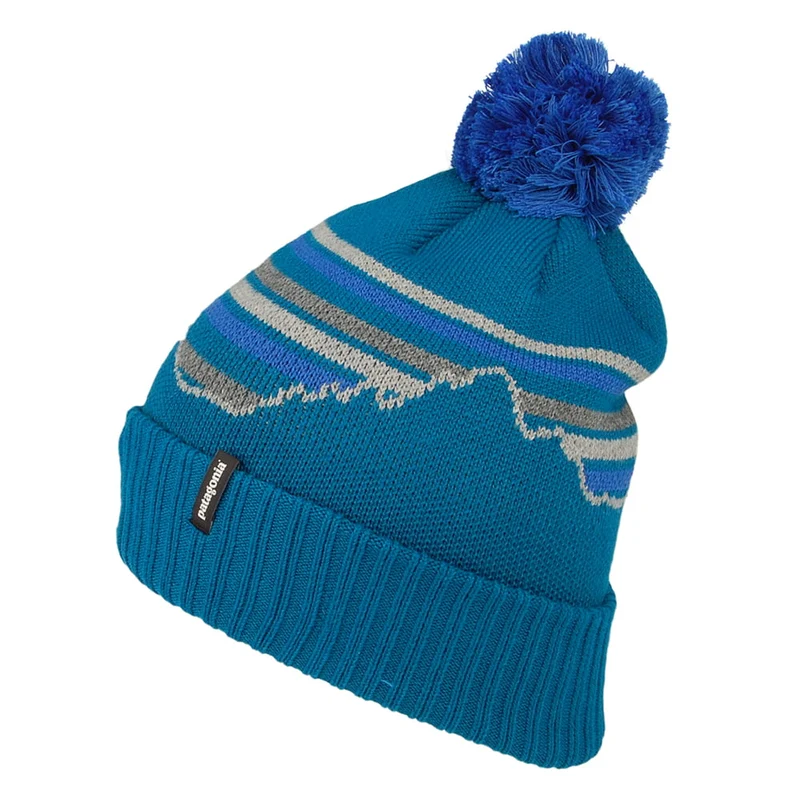 Patagonia Fitz Roy Retro Powder Town Bommelmütze - Blau