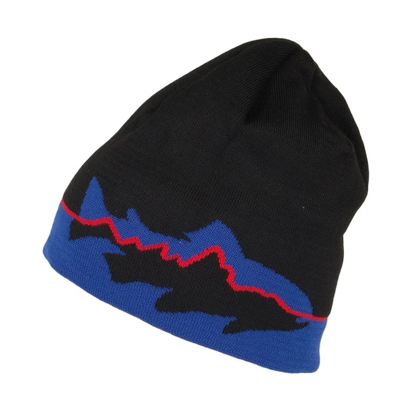 Patagonia Fitz Trout Recycled Beanie Mütze - Schwarz