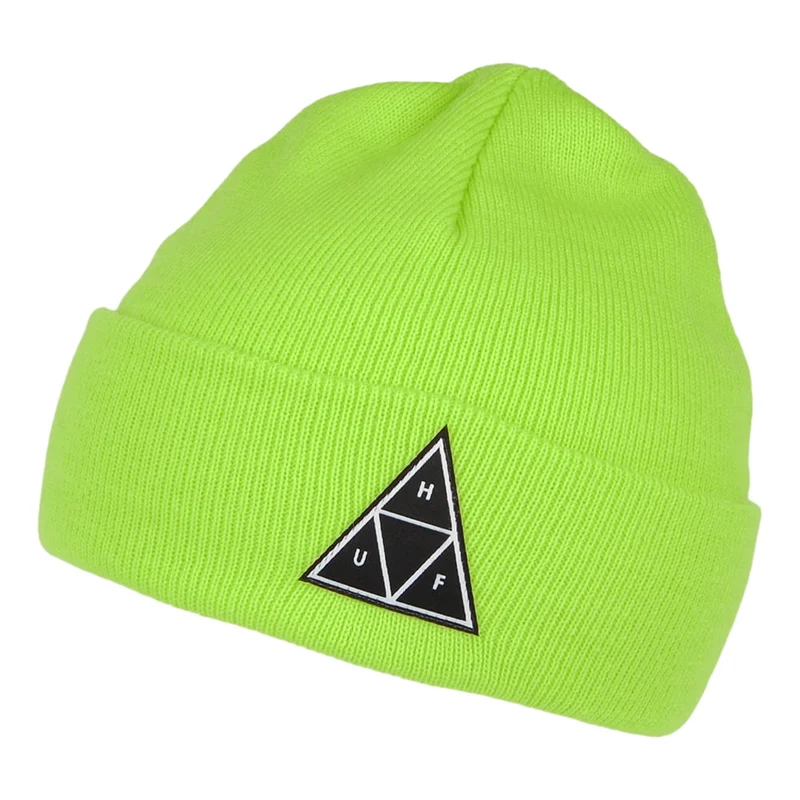 HUF Triple Triangle II Beanie Mütze - Limettengrün