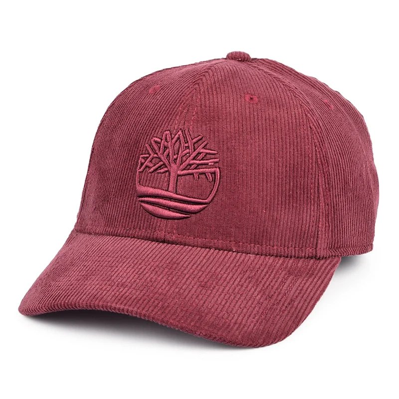 Timberland Logo Kord Baseball Cap - Burgunderrot
