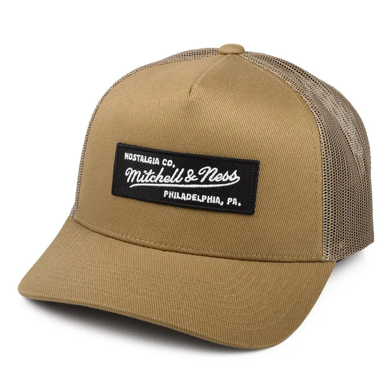 Mitchell & Ness Branded Box Logo Classic Trucker Cap - Hellbraun