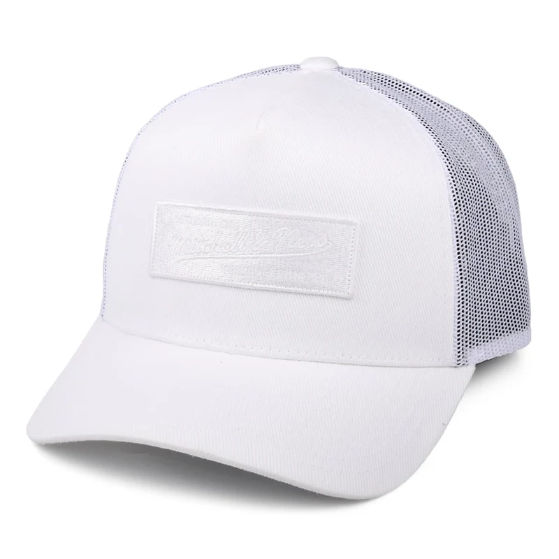 Mitchell & Ness Branded Box Logo Classic Trucker Cap - Weiß