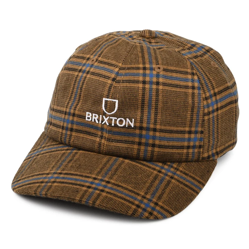 Brixton Alpha LP Baseball Cap mit Schottenkaro - Rostfarben-Multi