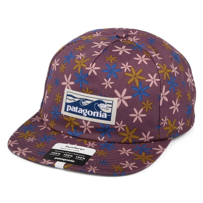 Patagonia Boardshort Label Funfarer Baseball Cap aus organischer Baumwolle - Lila