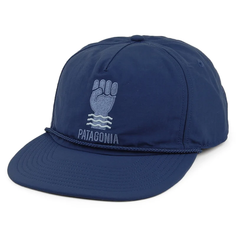 Patagonia Waterfarer Wasserabweisender Strapback Cap aus Recyceltem Nylon - Blau