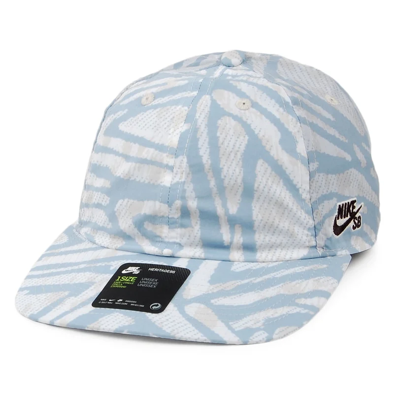 Nike SB H86 AOP Flat Bill Baseball Cap - Blau-Weiß