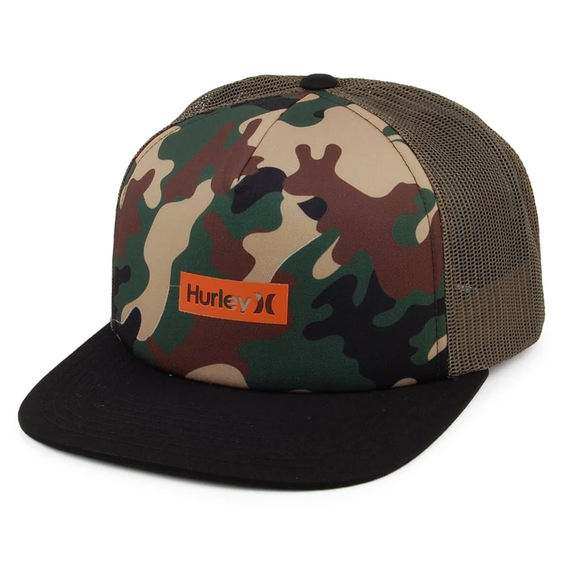 Hurley Printed Square Trucker Cap - Tarnfarben
