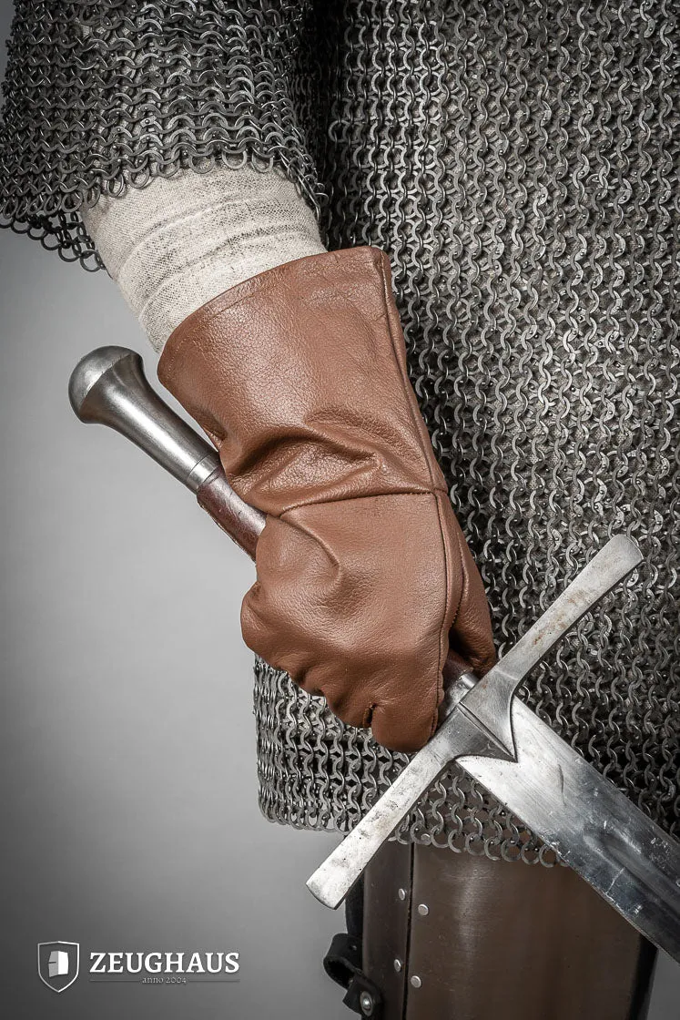 Historische Lederhandschuhe Braun