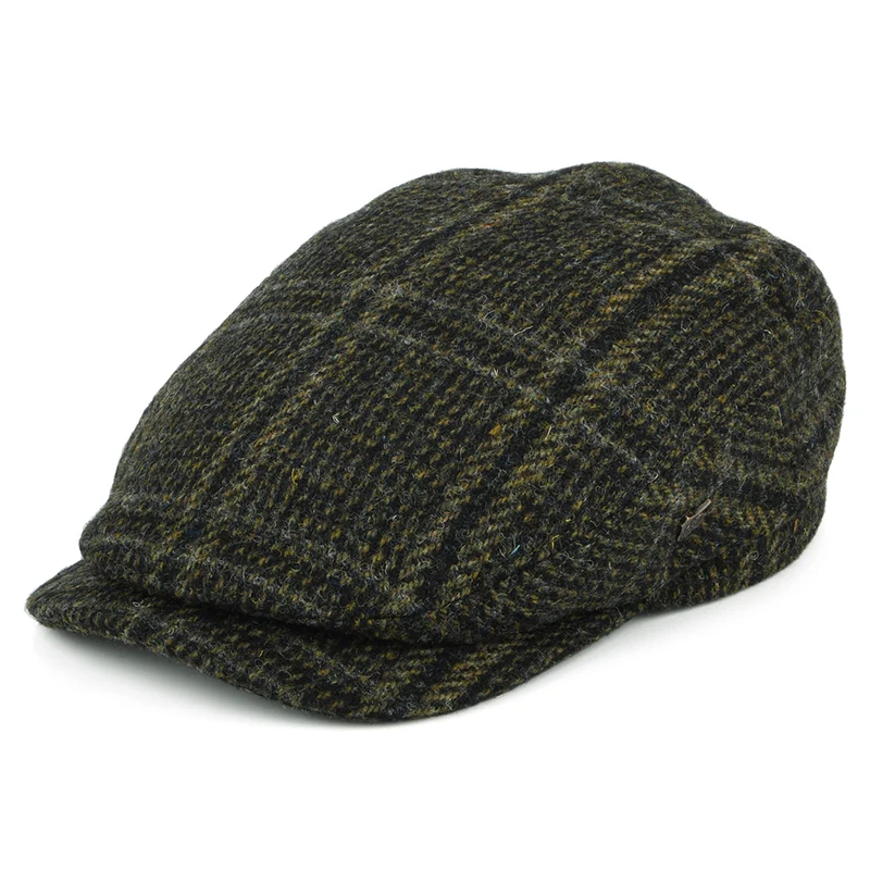 Failsworth Finsbay Extented Bill HARRIS TWEED Schiebermütze - Waldgrün