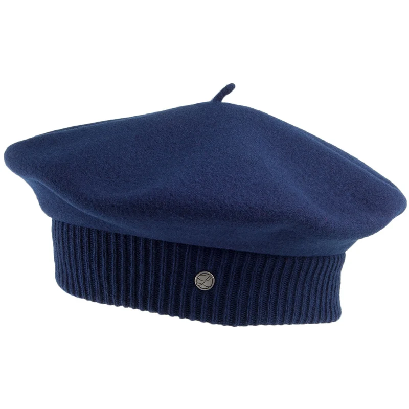 Laulhère Parisienne Baskenmütze aus Merinowolle - Blau