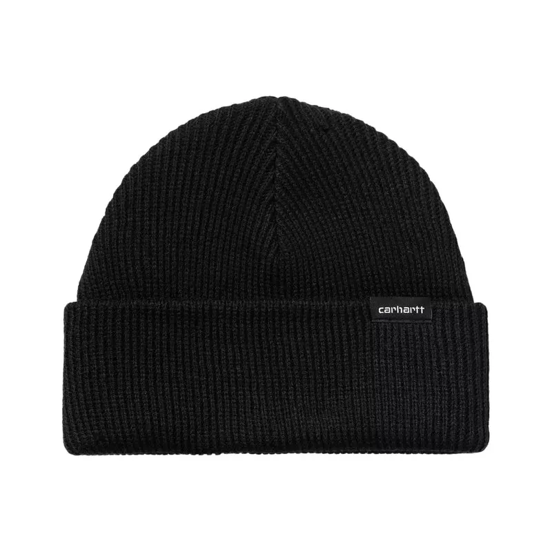 Carhartt WIP Gordan Recycled mit Umschlag Beanie Mütze - Schwarz