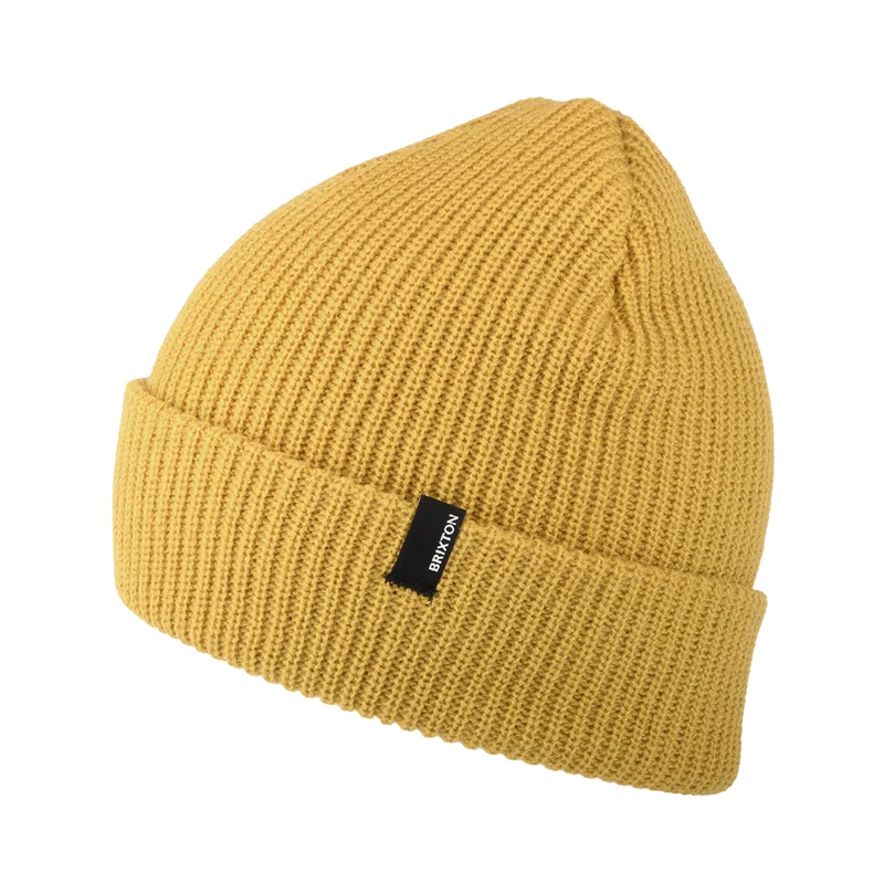 Brixton Heist Beanie Mütze mit Umschlag - Dijongelb
