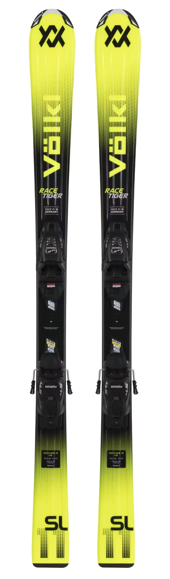 VÖLKL RACETIGER JR YELLOW + 7.0 VMOT Kinder Ski