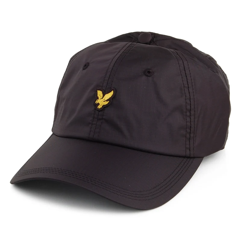 Lyle & Scott Ripstop Baseball Cap aus Nylon - Schwarz