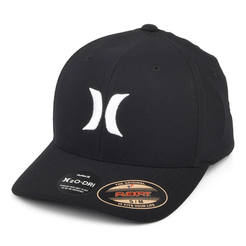 Hurley Dri-Fit One & Only Flexfit Baseball Cap - Schwarz-Weiß