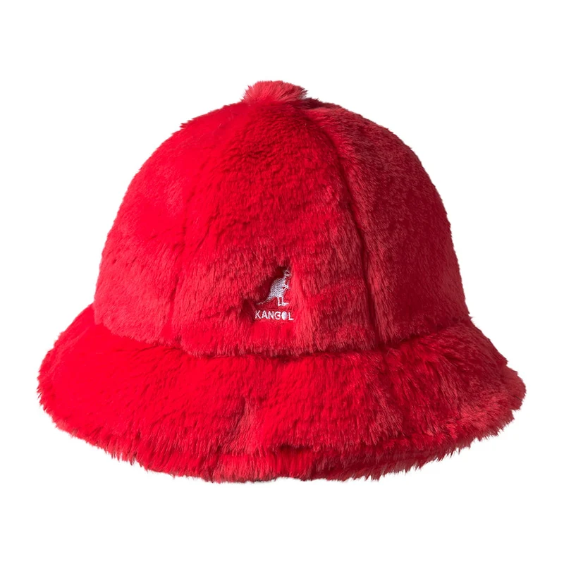 Kangol Kunstfell Casual Kunstfell Fischerhut - Scharlachrot