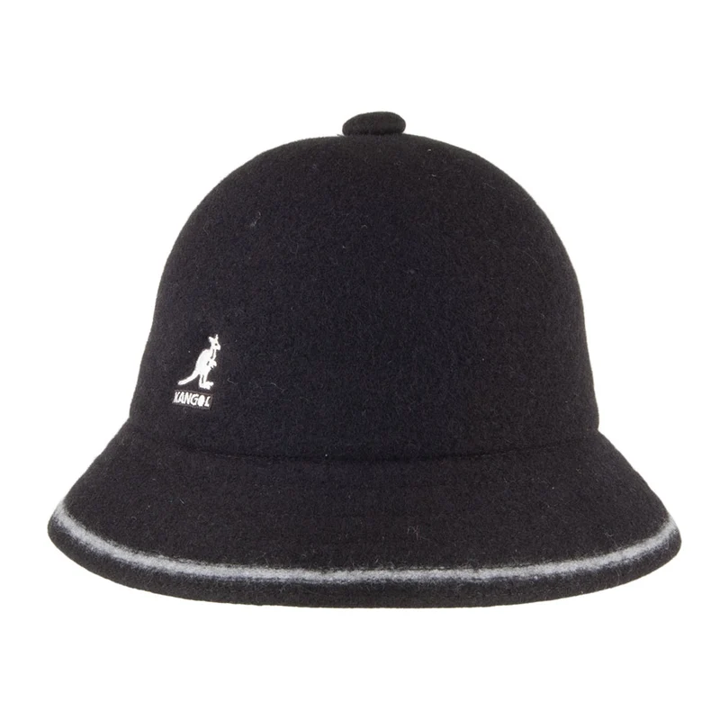 Kangol Lässige Streifen Fischerhut - Schwarz