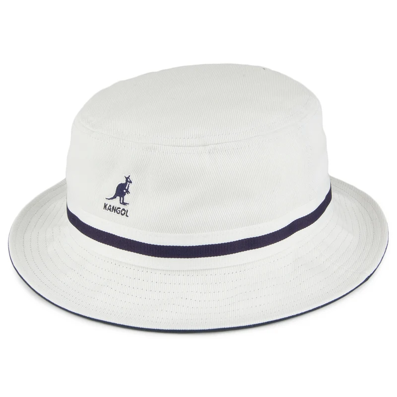 Kangol Lahinch Fischerhut mit Streifen - Weiß