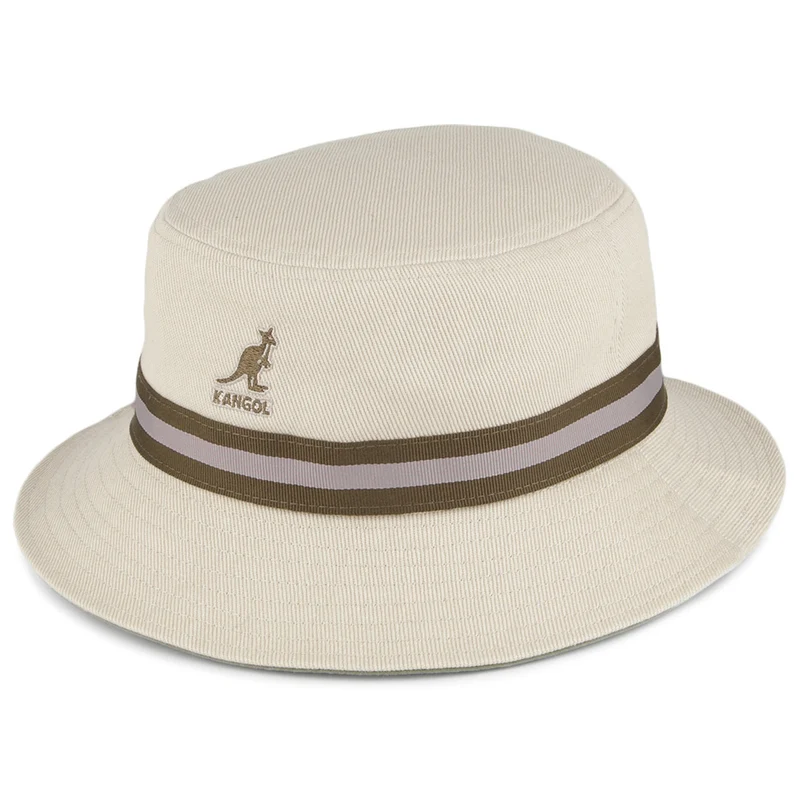Kangol Lahinch Fischerhut mit Streifen - Beige