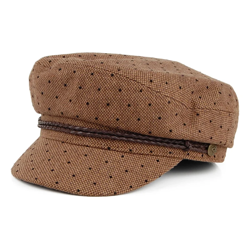 Brixton Ashland Schiffermütze Polka Dot - Braun-Schwarz