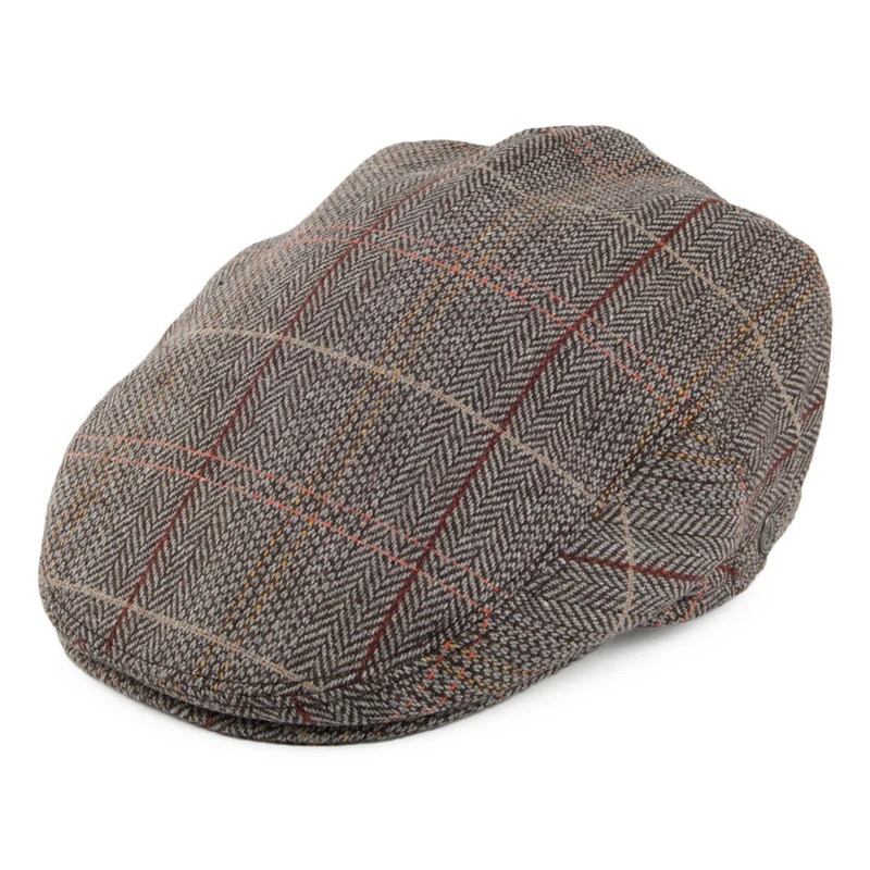 Jaxon & James Schiebermütze Tweed - Braun-Grau
