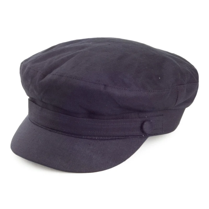 Failsworth Mariner Schiffermütze aus Leinen - Marineblau
