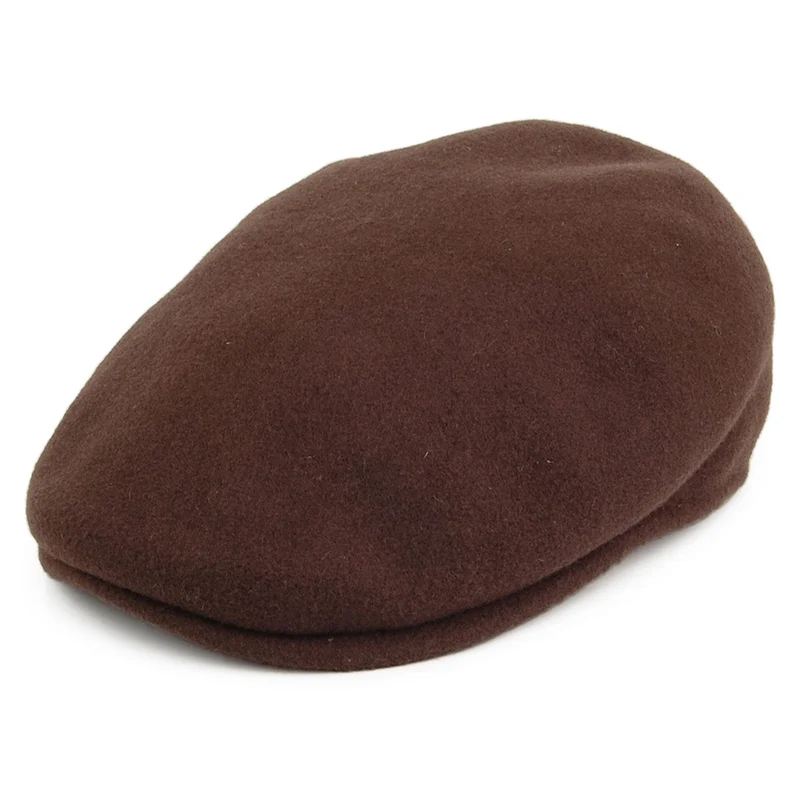 Kangol 504 Schiebermütze aus Wolle - Tabak