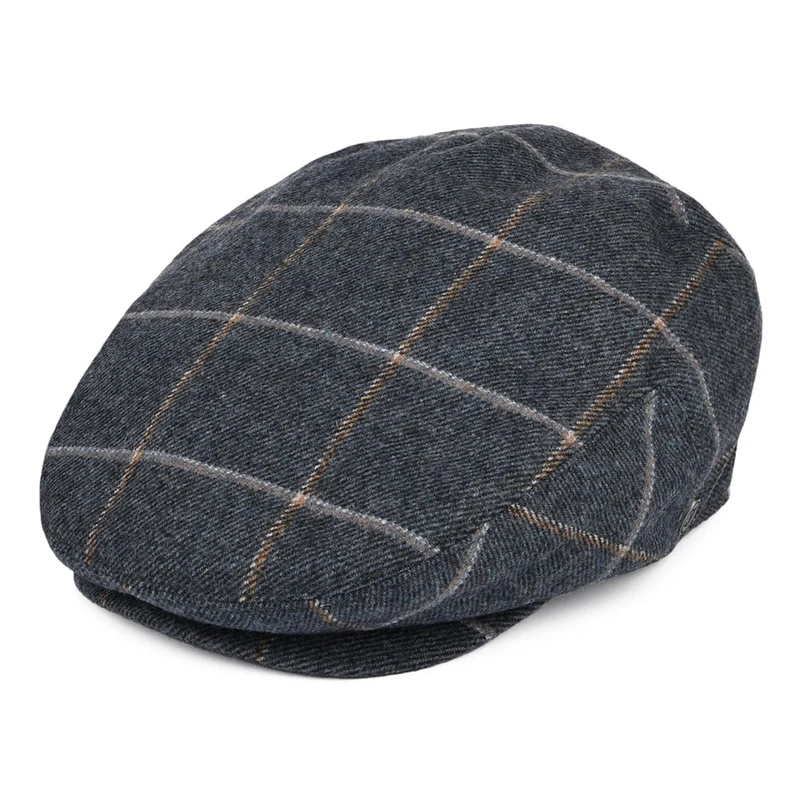 Jaxon & James Gaslampe Schiebermütze Fensterscheiben-Schottenmuster - Denim Blau