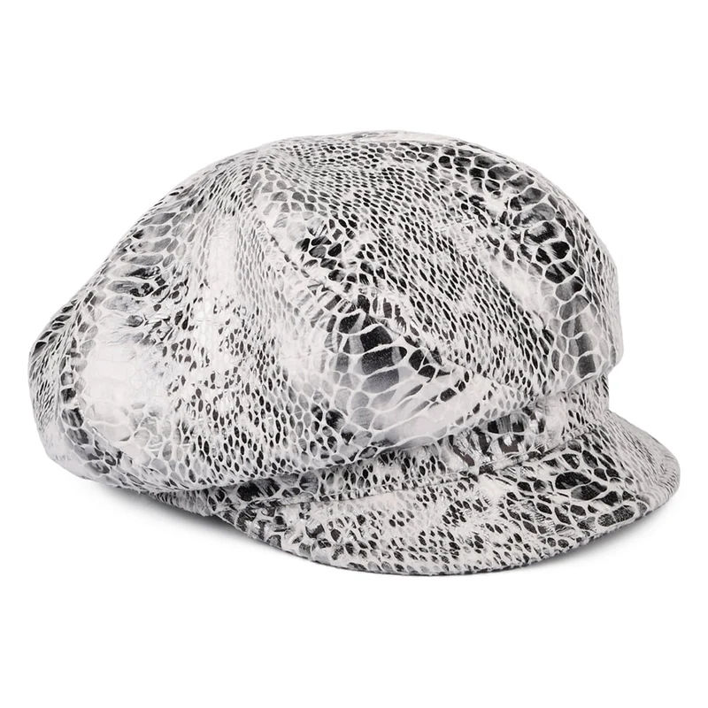 Seeberger Bakerboy Ballonmütze Schlangen Print - Weiß