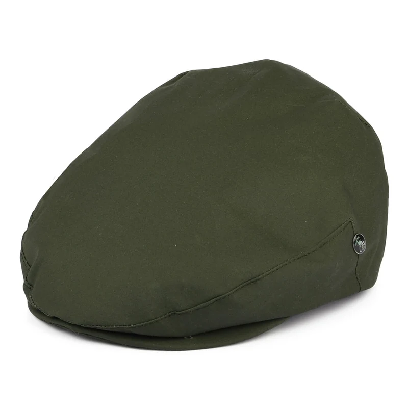 City Sport Millerain Schiebermütze aus gewachster Baumwolle - Olivgrün
