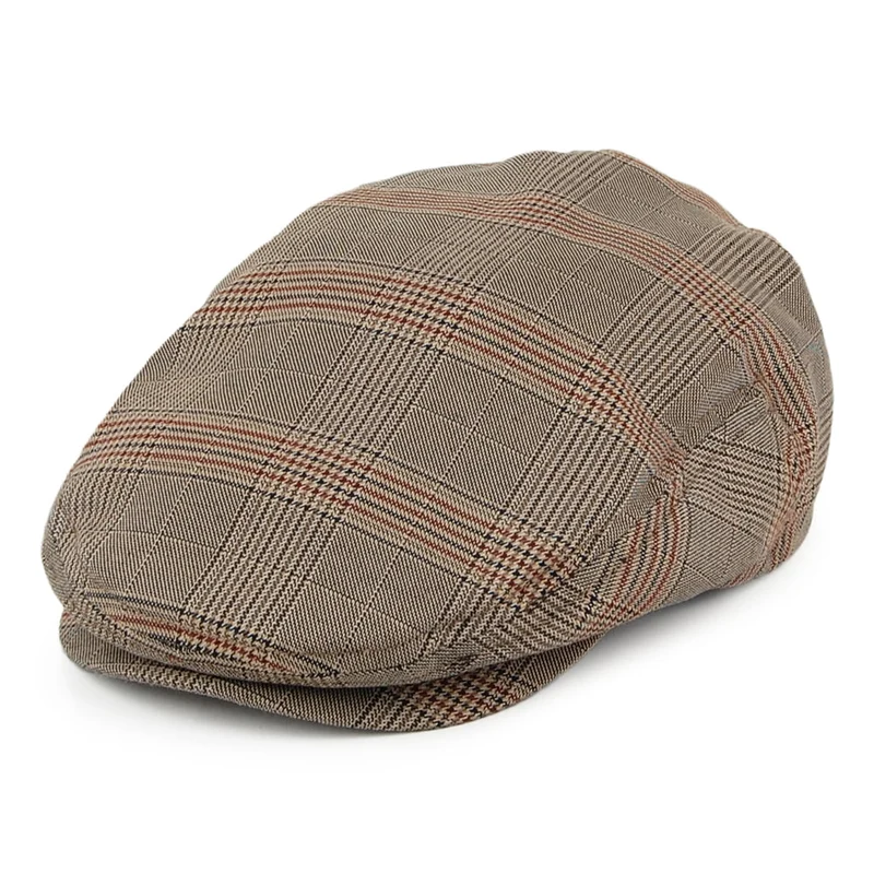 Brixton Hooligan Lightweight Schiebermütze mit Fensterscheibenmuster - Beige-Multi