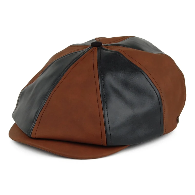Brixton Brood Ballonmütze Multi-Paneelen - Braun-Schwarz