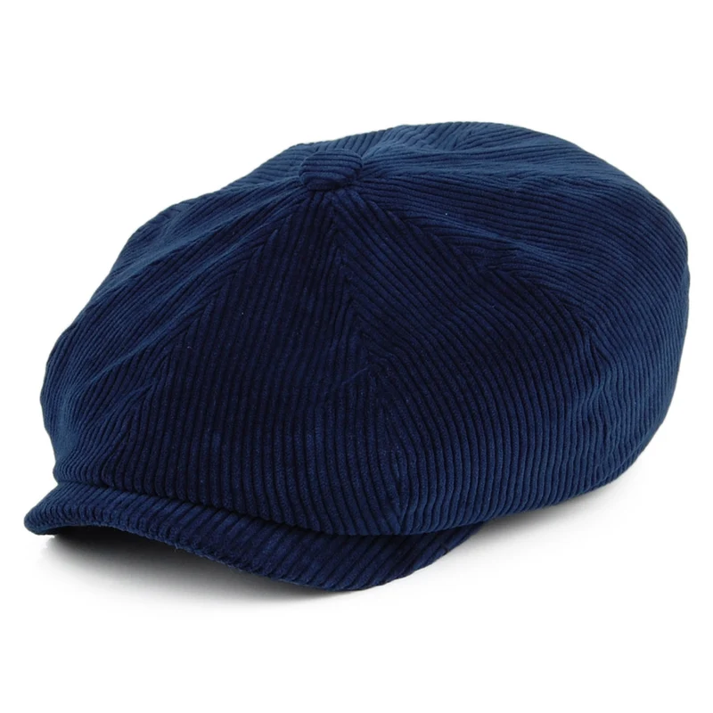 Stetson Hatteras Kord Ballonmütze - Blau
