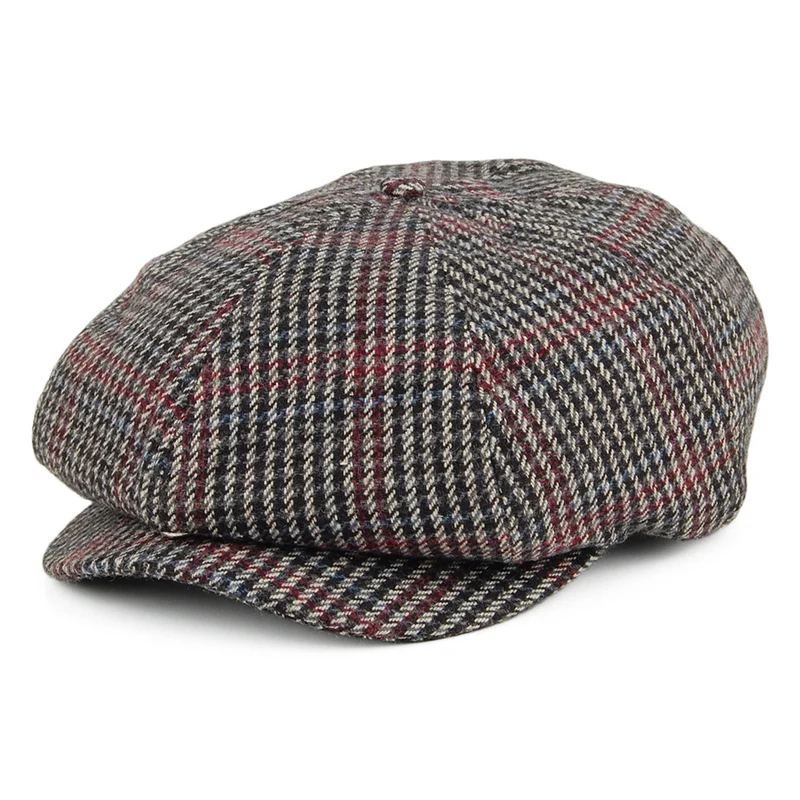 Brixton Brood Ballonmütze Verstellbare Houndstooth - Schwarz-Marineblau