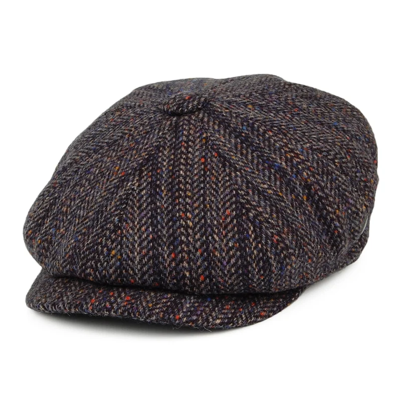 City Sport Shannon Deep Fit Donegal Tweed Ballonmütze - Blau-Multi