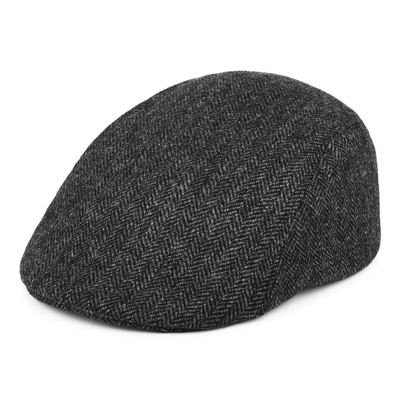 Christys Spectator Schiebermütze Tweed Herringbone mit Ohrenklappen - Grau