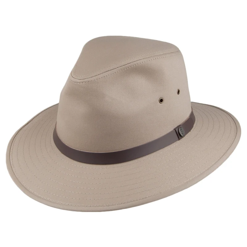 Jaxon & James Safari Fedora Hut aus Baumwolle - Britisches Hellbraun