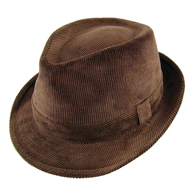 Jaxon & James Trilby-Hut aus Kordsamt - Braun