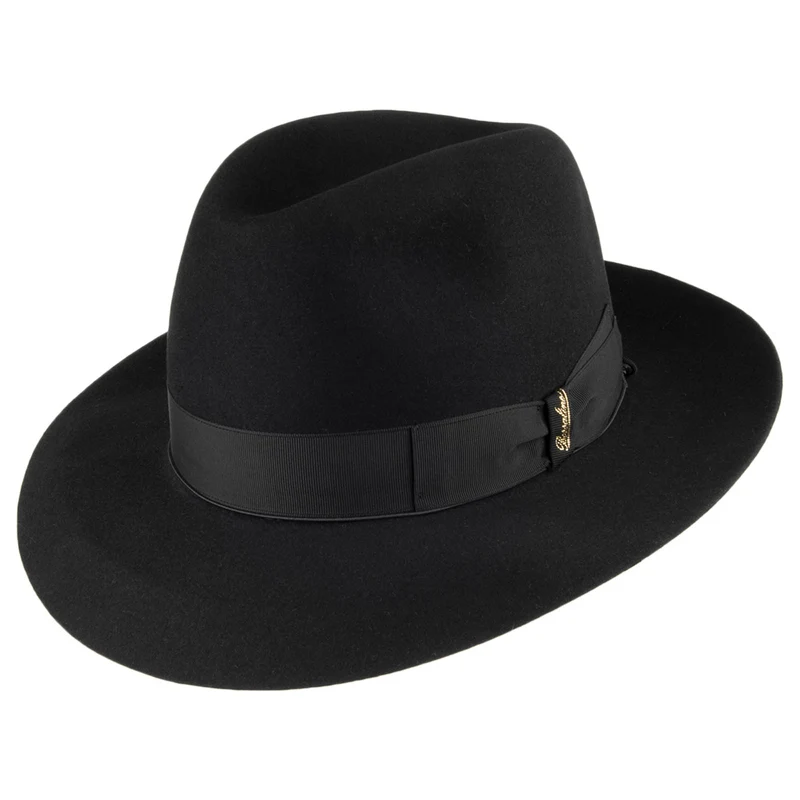 Borsalino Avalon Fedora Hut - Schwarz
