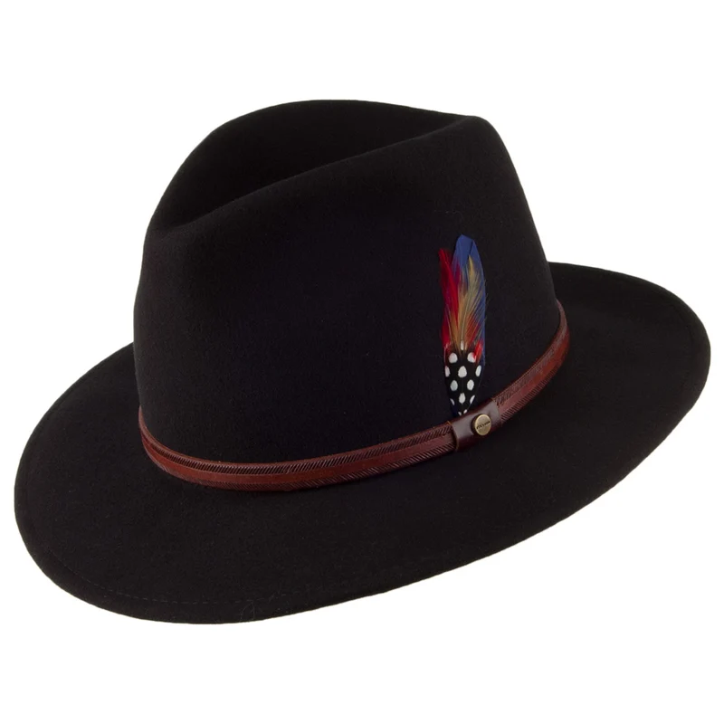 Stetson Rantoul Safari Fedora Hut - Schwarz