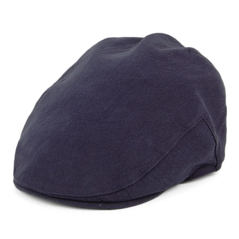 Christys Skye Balmoral Schiebermütze aus schwerem Leinen-Baumwollmix - Marineblau
