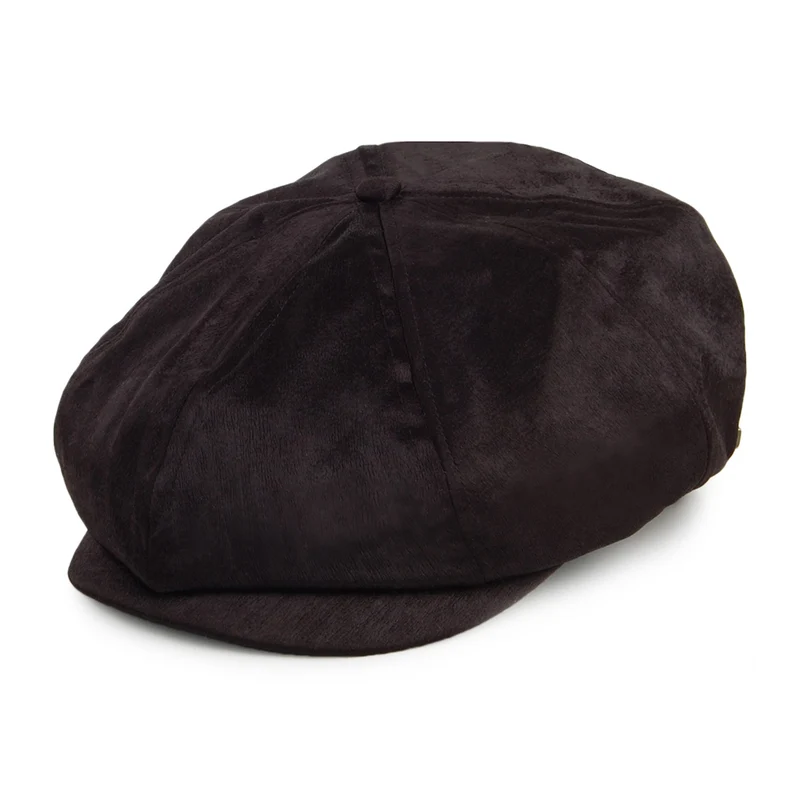 Brixton Brood Satin Ballonmütze - Schwarz