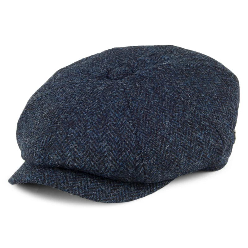 Jaxon & James Skye HARRIS TWEED Ballonmütze - Blau-Schwarz