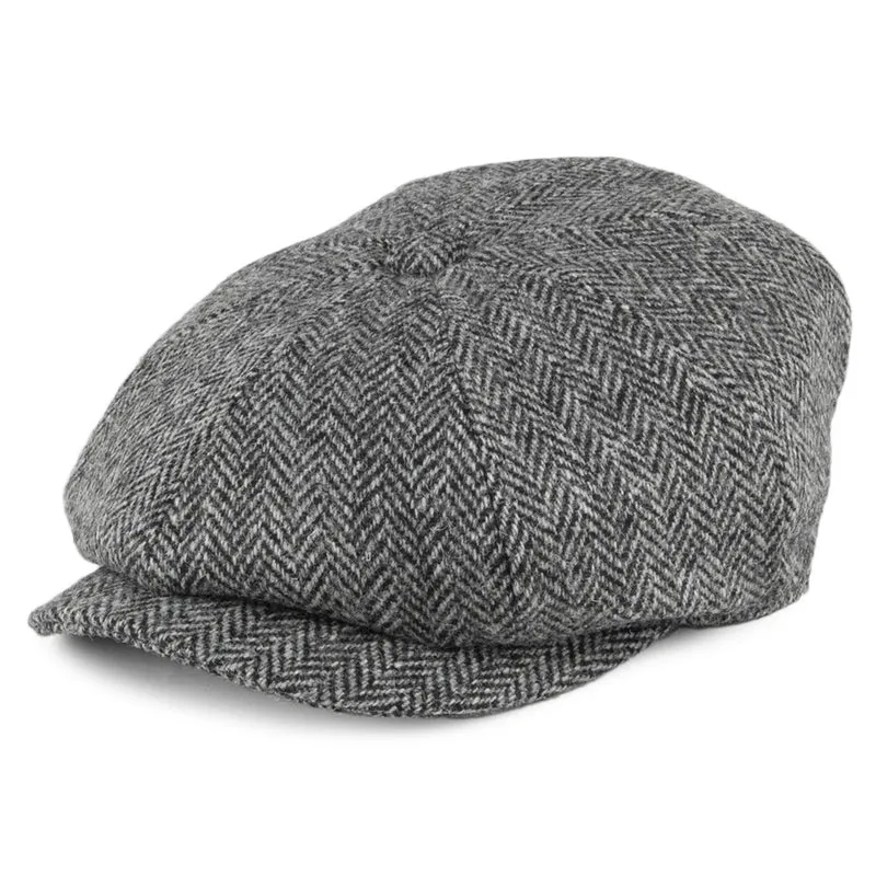 Jaxon & James Castlebay HARRIS TWEED Ballonmütze - Schwarz-Grau