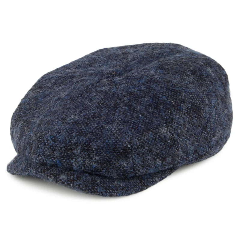 Stetson Hatteras Donegal Tweed Ballonmütze - Blau