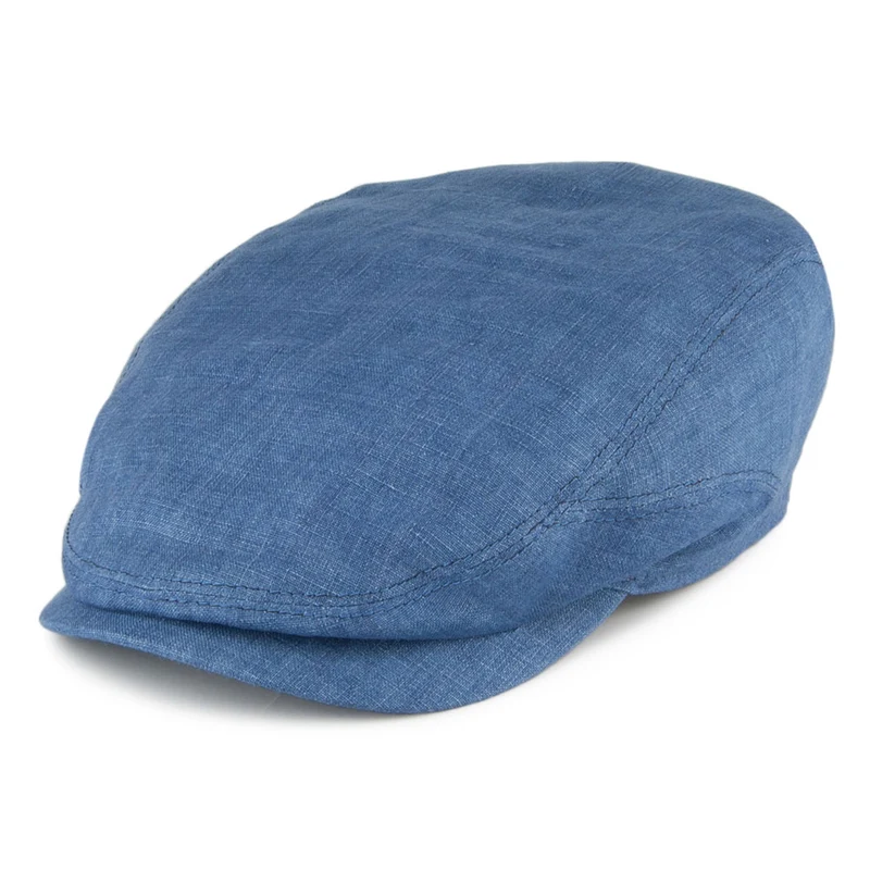Stetson Driver Schiebermütze aus Leinen - Denim