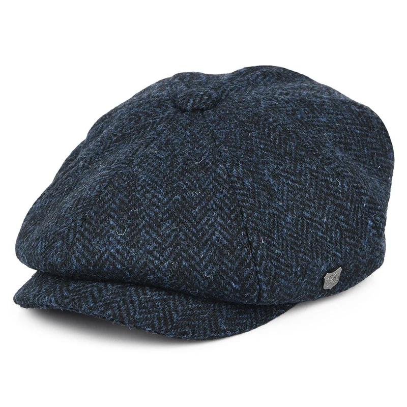 Failsworth Carloway HARRIS TWEED Ballonmütze - Blau