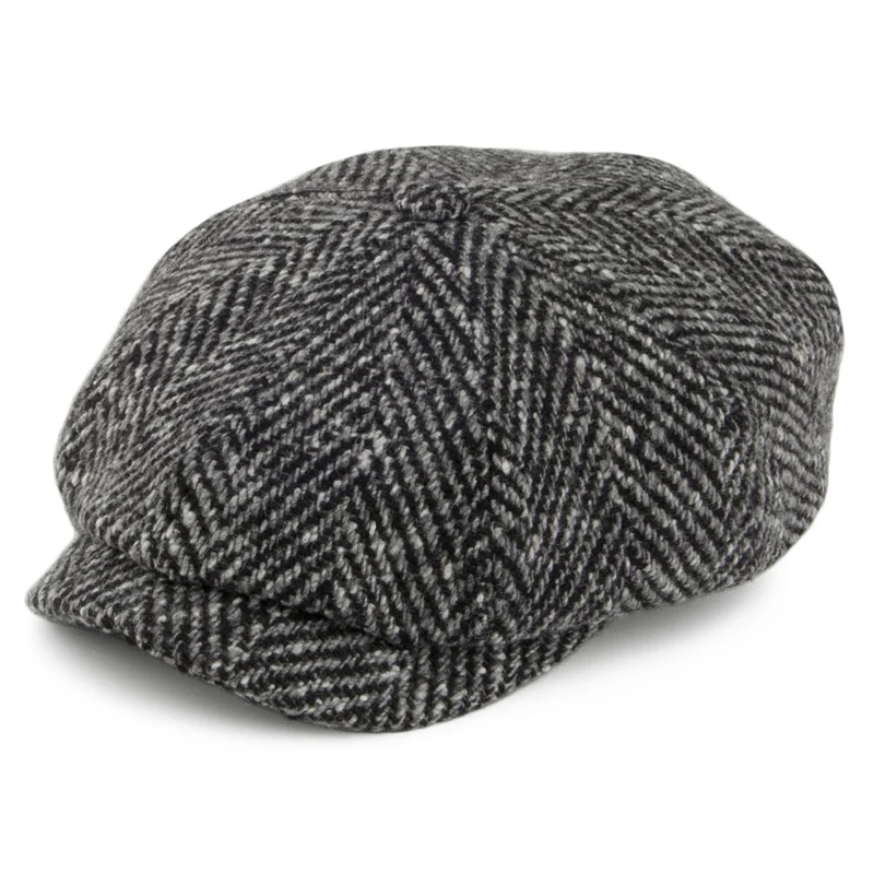 Stetson Hatteras Ballonmütze aus Wolle - Schwarz-Grau