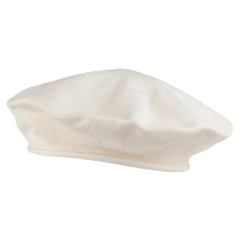 sur la tête 29 cm Baskenmütze aus Baumwolle - Natur