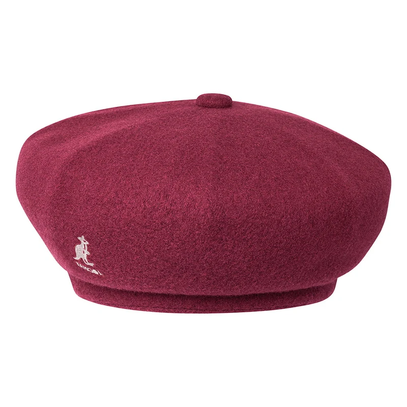 Kangol Jax Baskenmütze aus Wolle - Burgunderrot